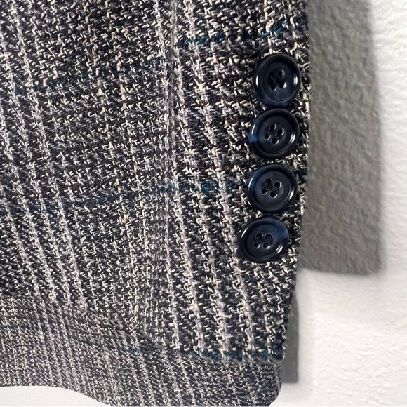 Guy Laroche Vintage 100% Silk Plaid Blazer 46 L - Picture 5 of 9